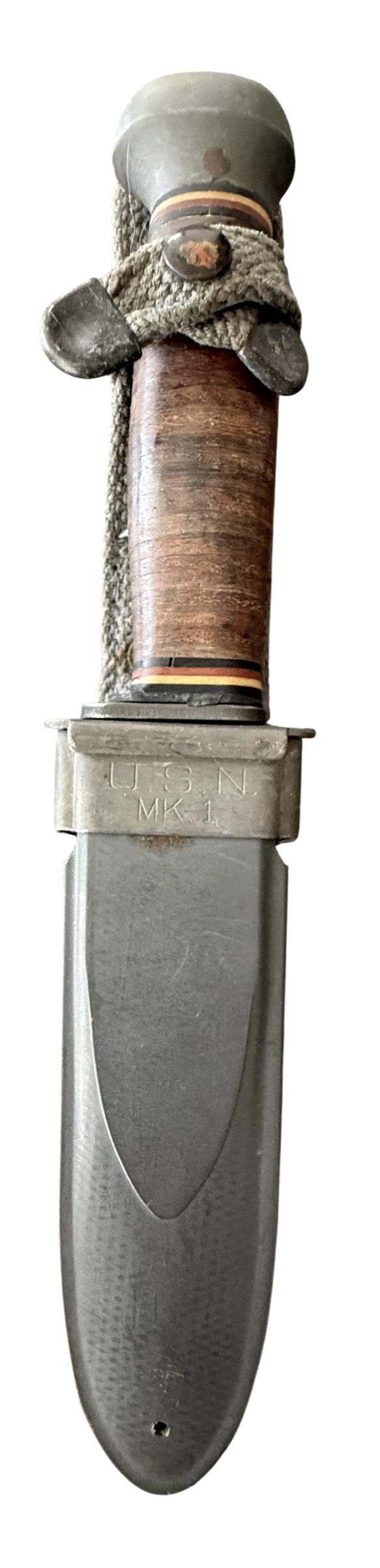 USN Mark 1 Fighting Knife by PAL with Mk1 Scabbard - Near Mint Condition