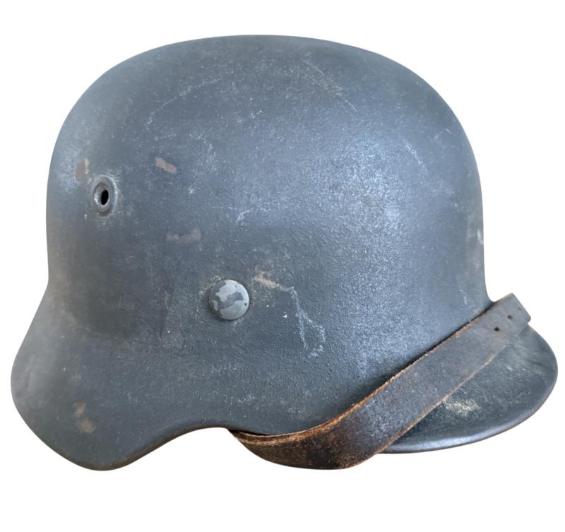 WH (LW) Single Decal M40 Combat Helmet - Nice Used Condition