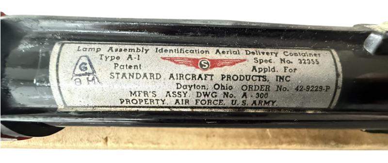 U.S. (Airborne) Lamp Assembly Indentification Aerial Delivery Container - Unissued Condition