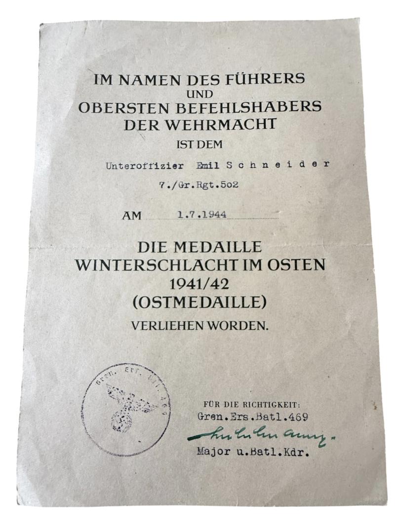 Award Documents i.e. Besitzzeugnisse - Nice Used Condition