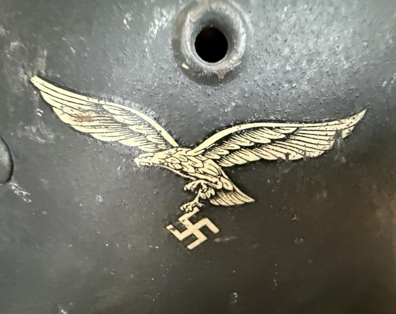 WH (Luftwaffe) Luftwaffe Single Decal M42 Combat Helmet - Nice Used Condition