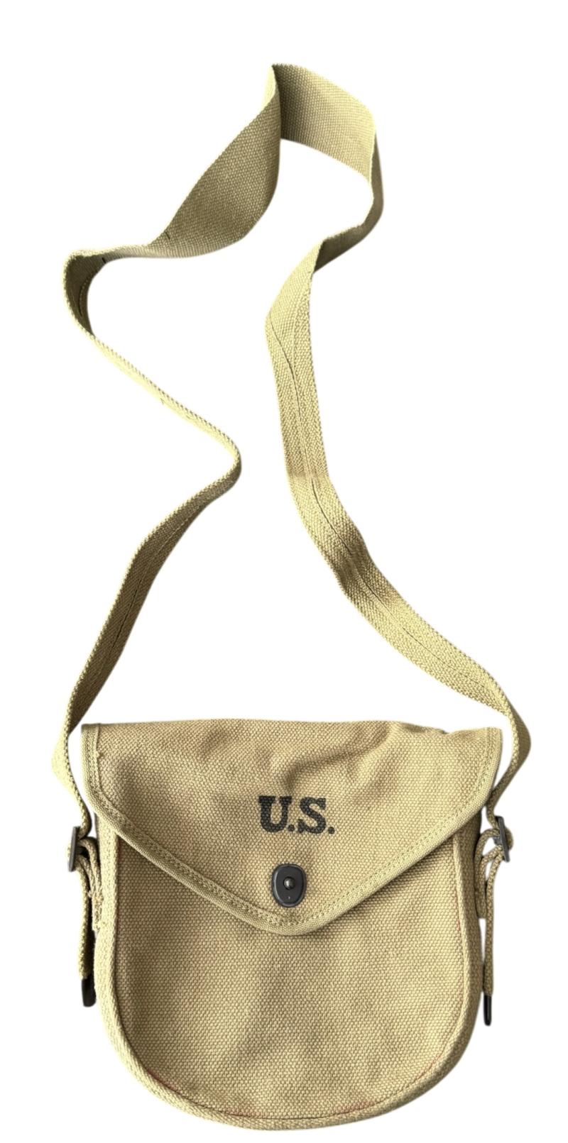 U.S. Thompson Sub Machine Gun Drum Magazine Canvas Cover - Mint Condition