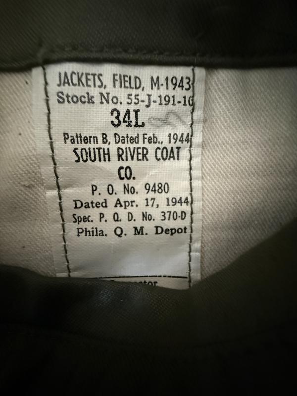 U.S. M43 Field Jacket Size 34L - Mint Condition