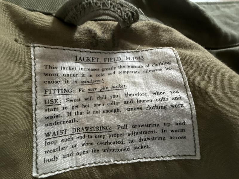 U.S. M43 Field Jacket Size 34L - Mint Condition