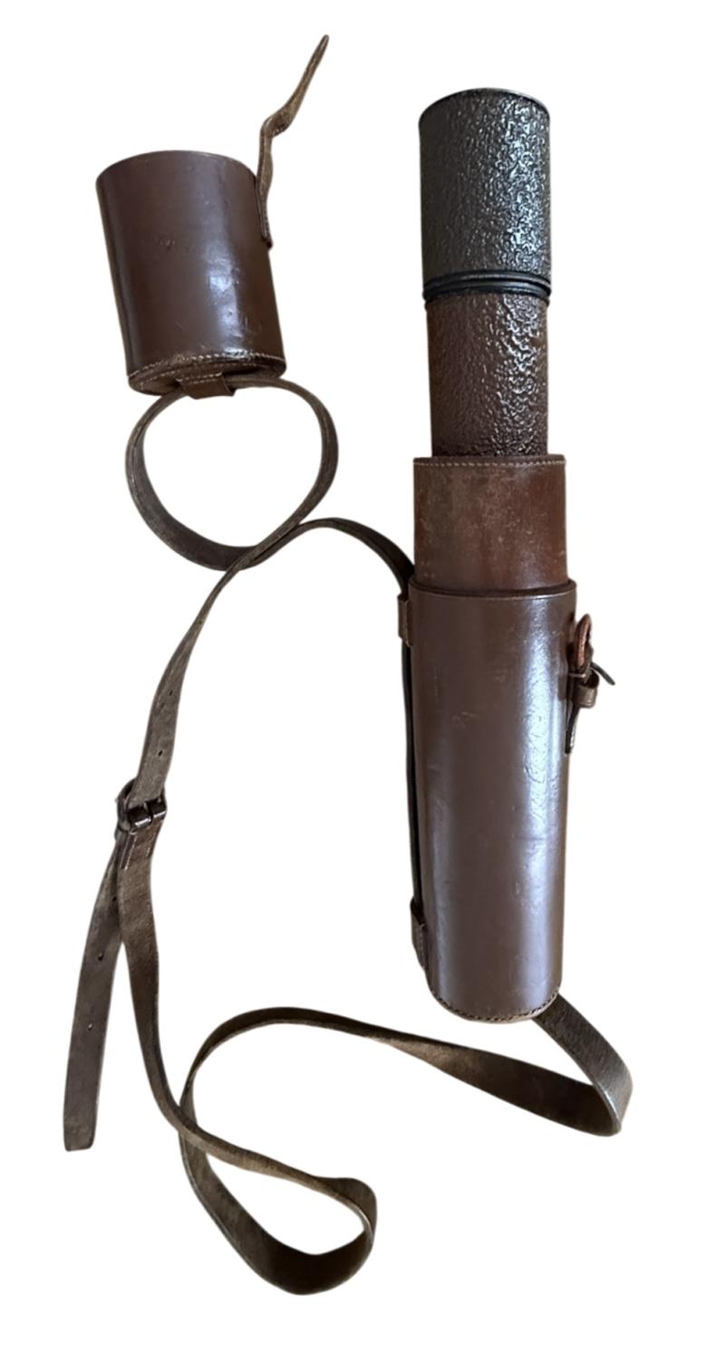 British MK2 Scout Regiment Telescope & Leather Carrying Case - Nice Used Condition