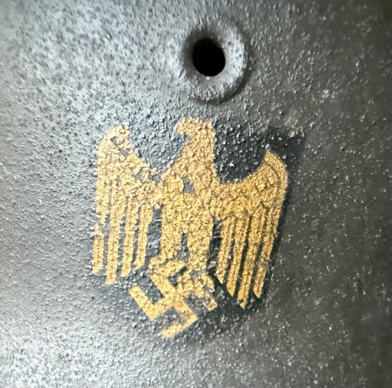 Kriegsmarine Single-decal M42 Combat Helmet - Nice Used Condition