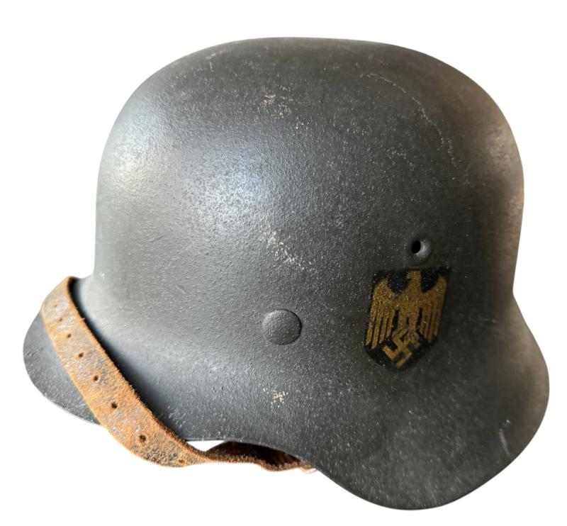 Kriegsmarine Single-decal M42 Combat Helmet - Nice Used Condition