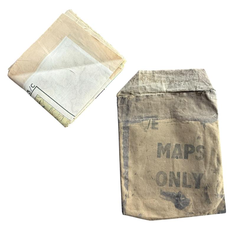 British Silk Escape Map C/E And Escape Map Wallet Nice Used Condition