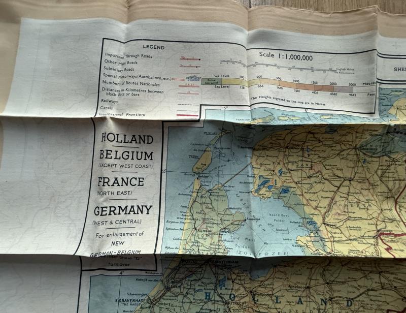 British Silk Escape Map C/E And Escape Map Wallet Nice Used Condition