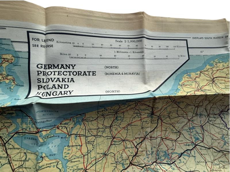 British Silk Escape Map C/E And Escape Map Wallet Nice Used Condition