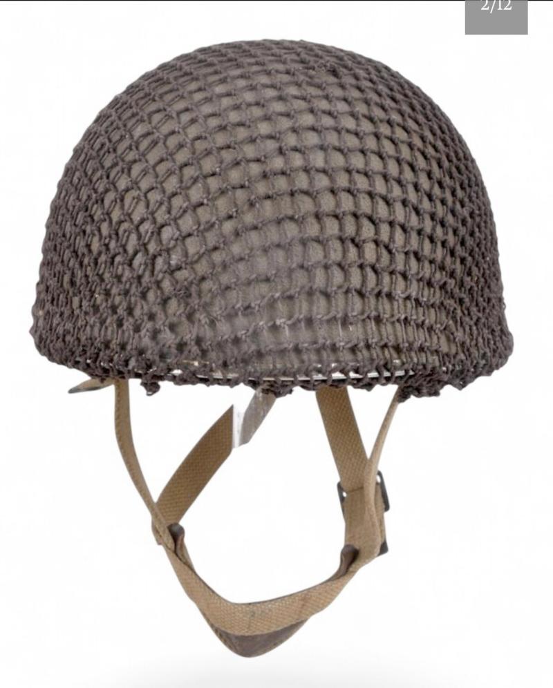 British (Airborne) MK3 Paratrooper/Airborne Combat Helmet 1944 Size 7 1/4 - Nice Used Condition