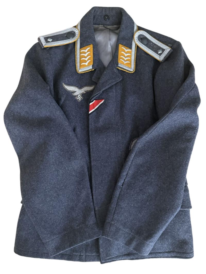 Luftwaffe 'Fallschirmjäger NCO's Flight Blouse With Bleu Cloth Fallschrimjager Patch (Abzeigen) ( - Nice Used Condition