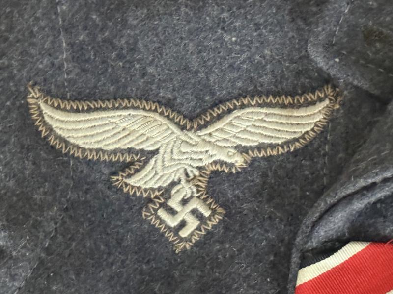 Luftwaffe 'Fallschirmjäger NCO's Flight Blouse With Bleu Cloth Fallschrimjager Patch (Abzeigen) ( - Nice Used Condition