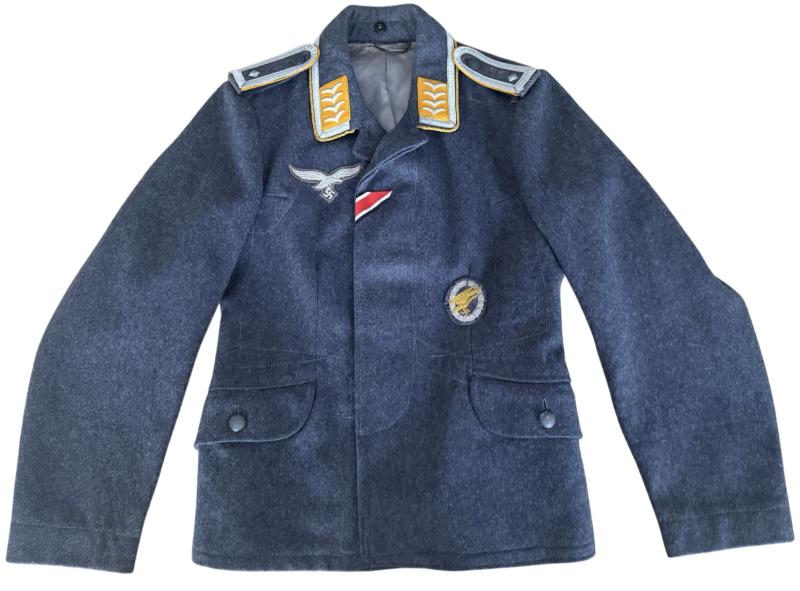 Luftwaffe 'Fallschirmjäger NCO's Flight Blouse With Bleu Cloth Fallschrimjager Patch (Abzeigen) ( - Nice Used Condition